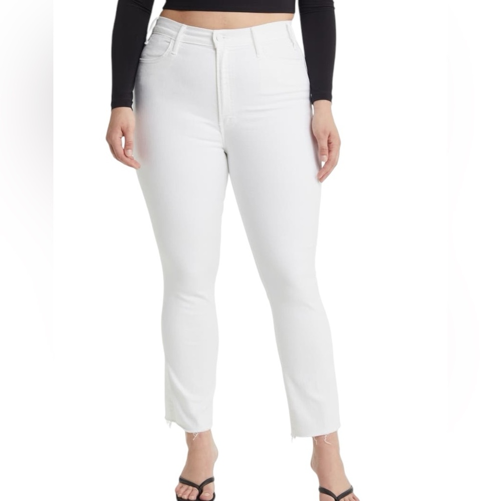 MOTHER NWT $228 the hustler high waist fray hem jeans 31